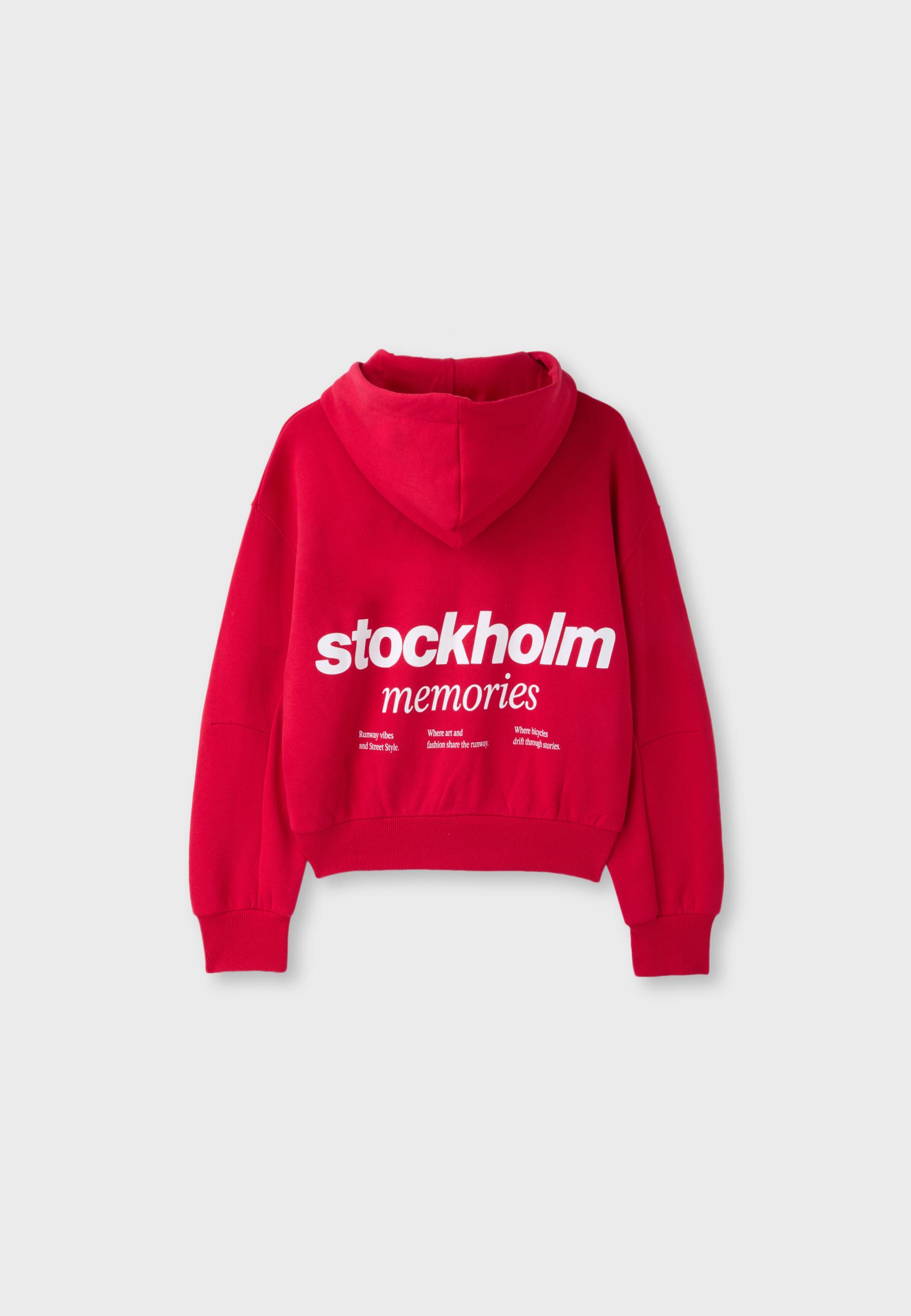 Zip-up hoodie — Red