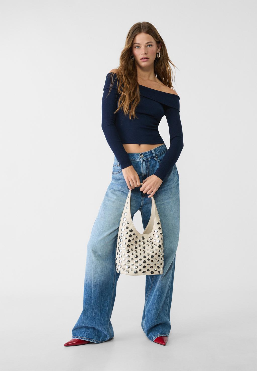 Sac bandoulière à clous