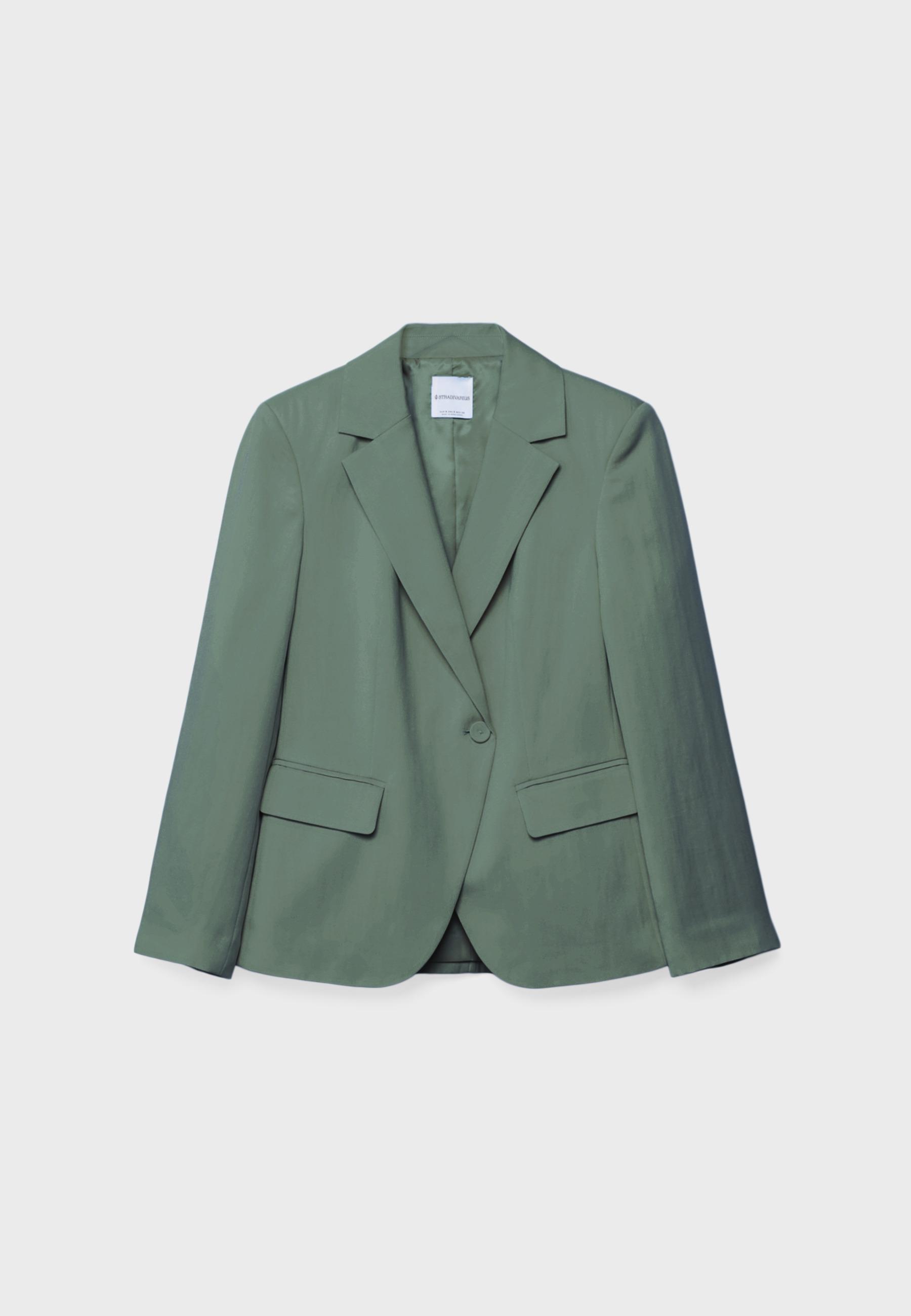 Asymmetric blazer — Khaki