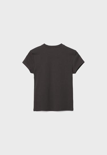Basic round neck short sleeve T-shirt — Brown 8