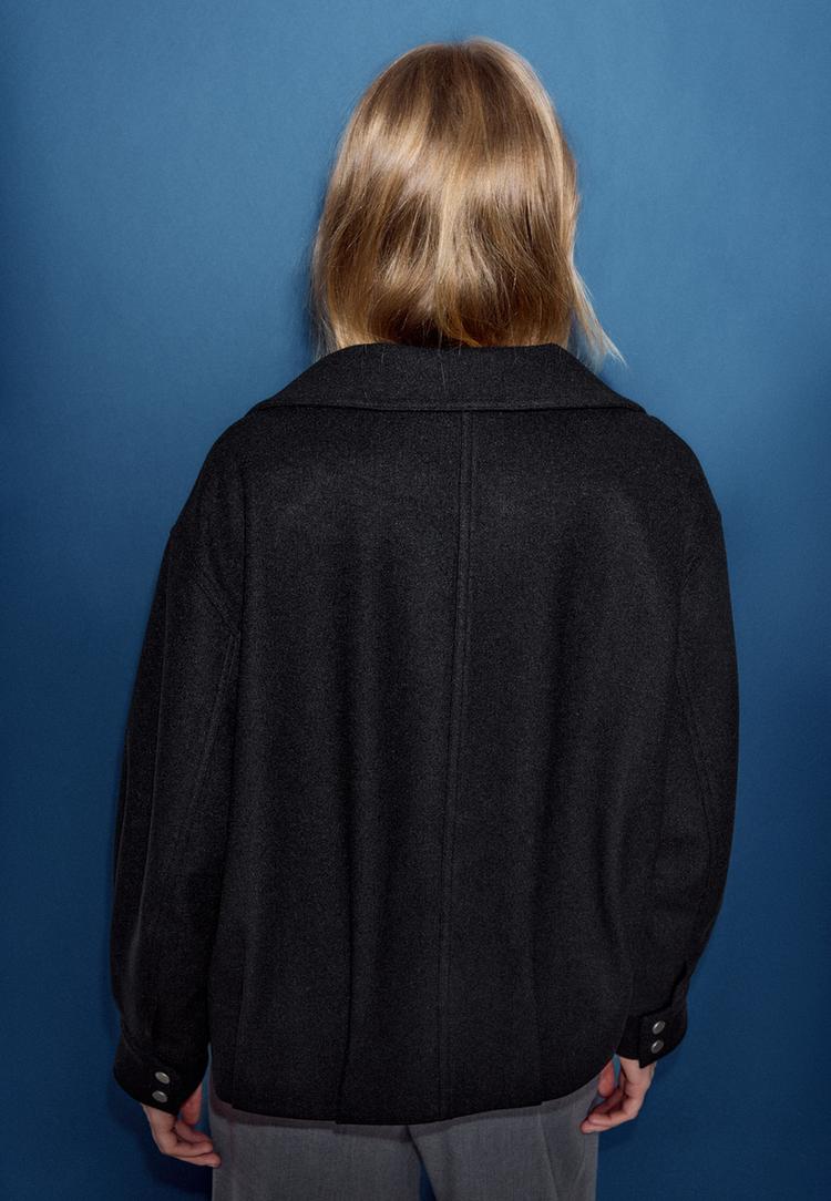 oversized ballonjack van zachte stof