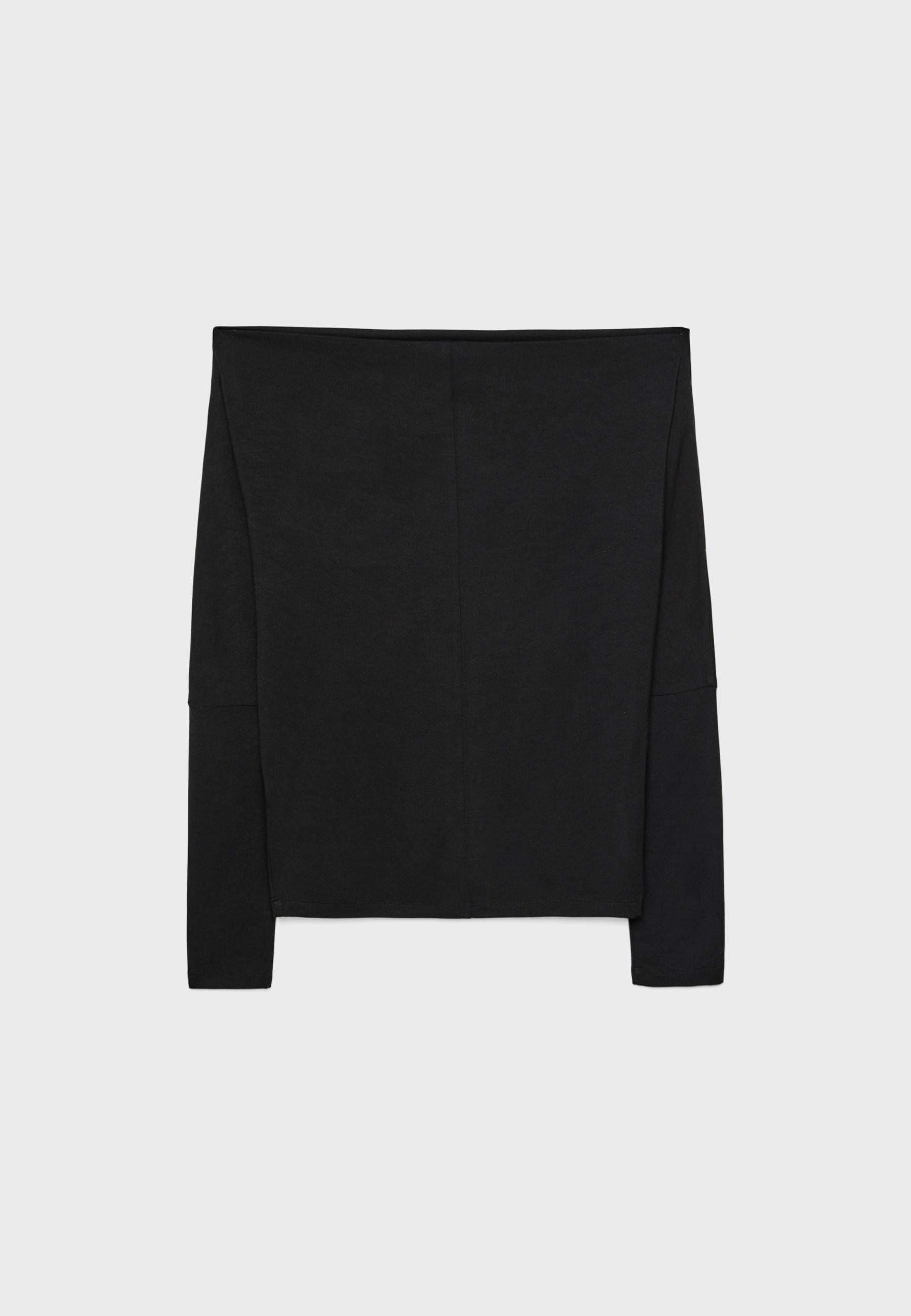 Asymmetric modal top — Black