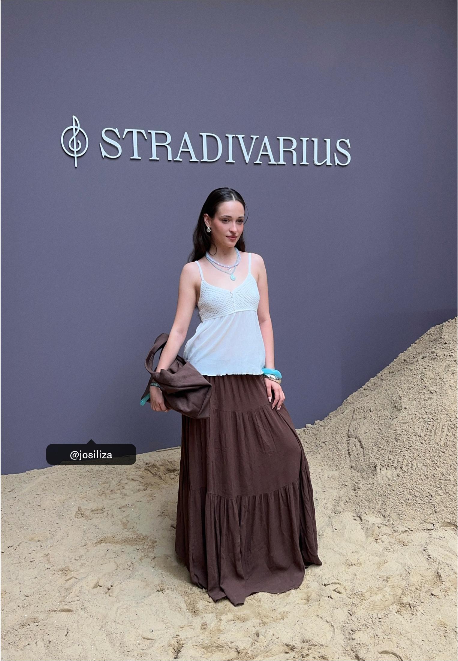 Boho midi skirt — Brown
