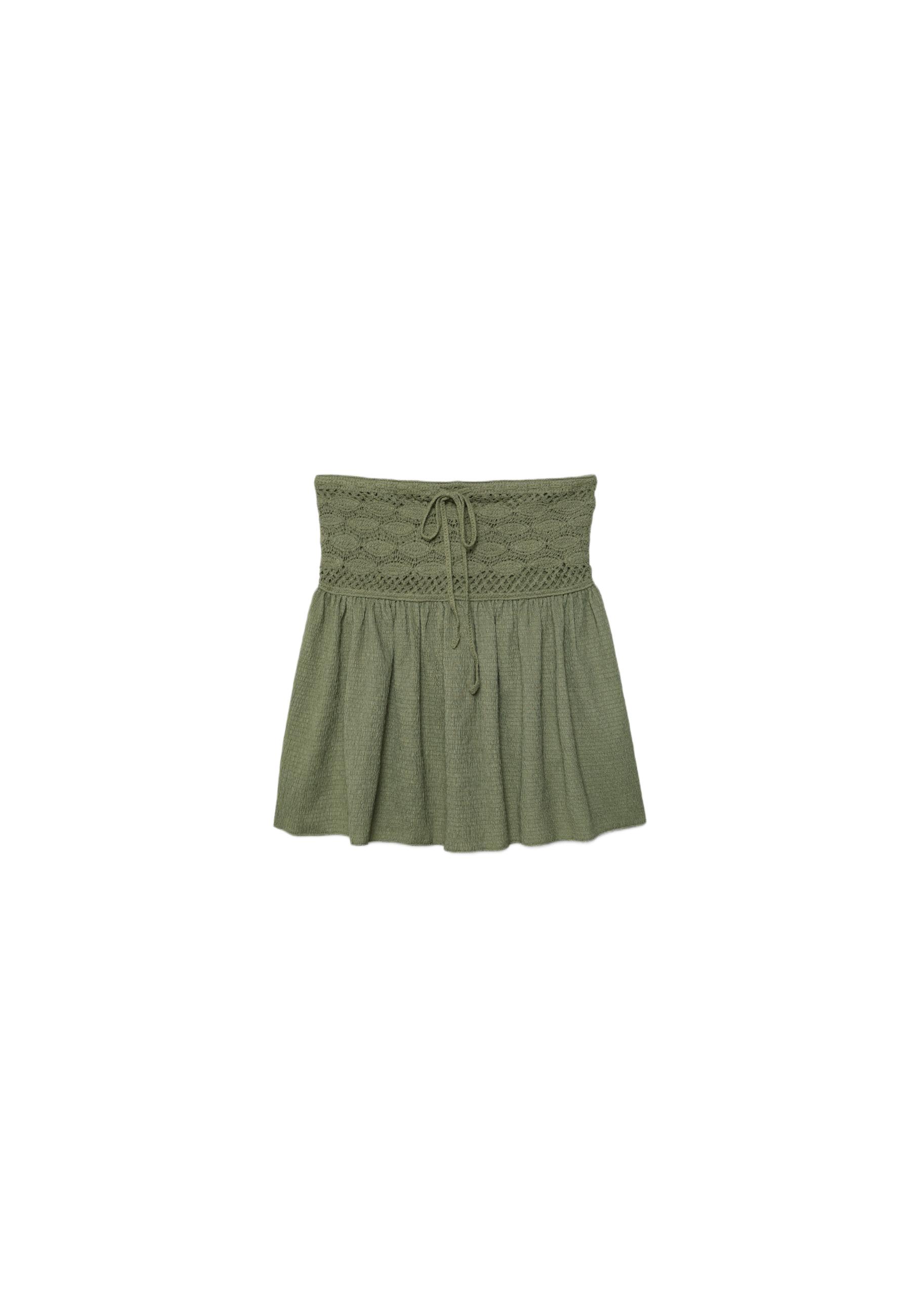 Crochet bandeau top — Olive green