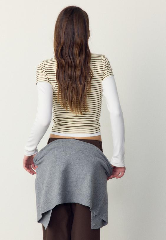 camiseta basica slim fit rayas