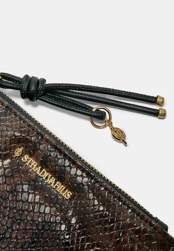 portefeuille compact effet serpent