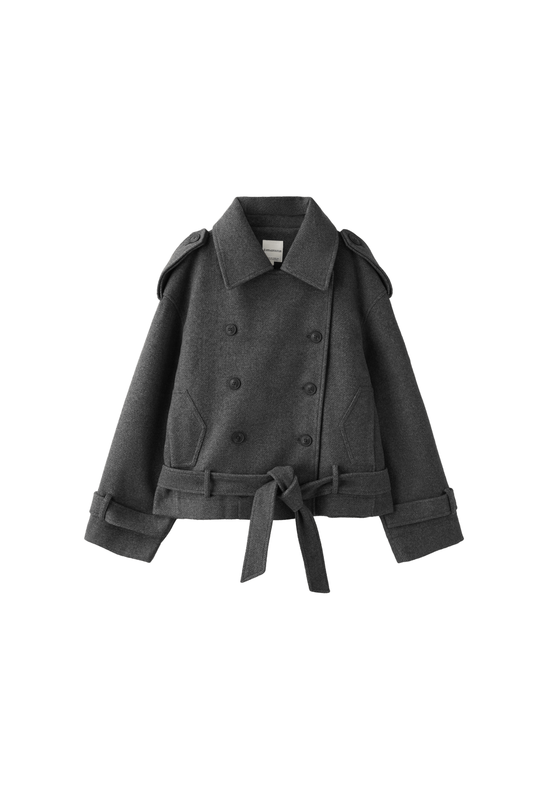 Stradivarius Yumuşak dokulu oversize trençkot görsel 5