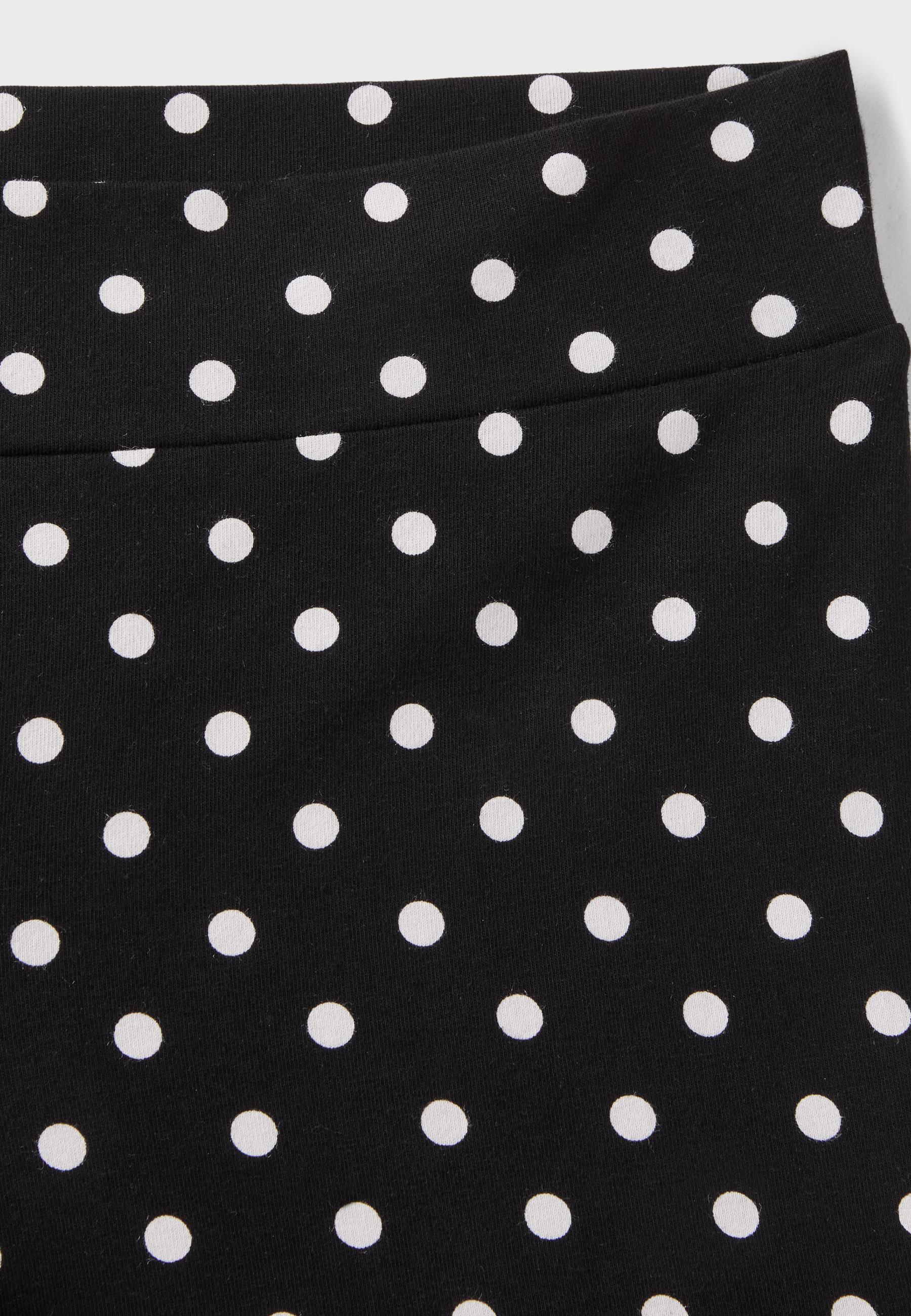 Polka dot mini shorts — Black