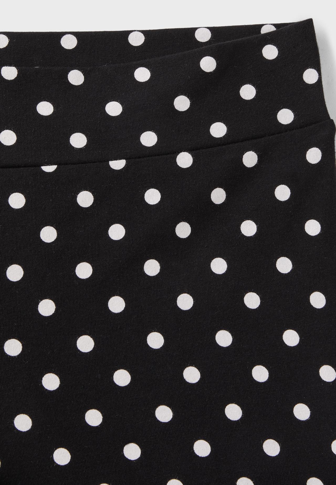 Polka dot mini shorts — Black
