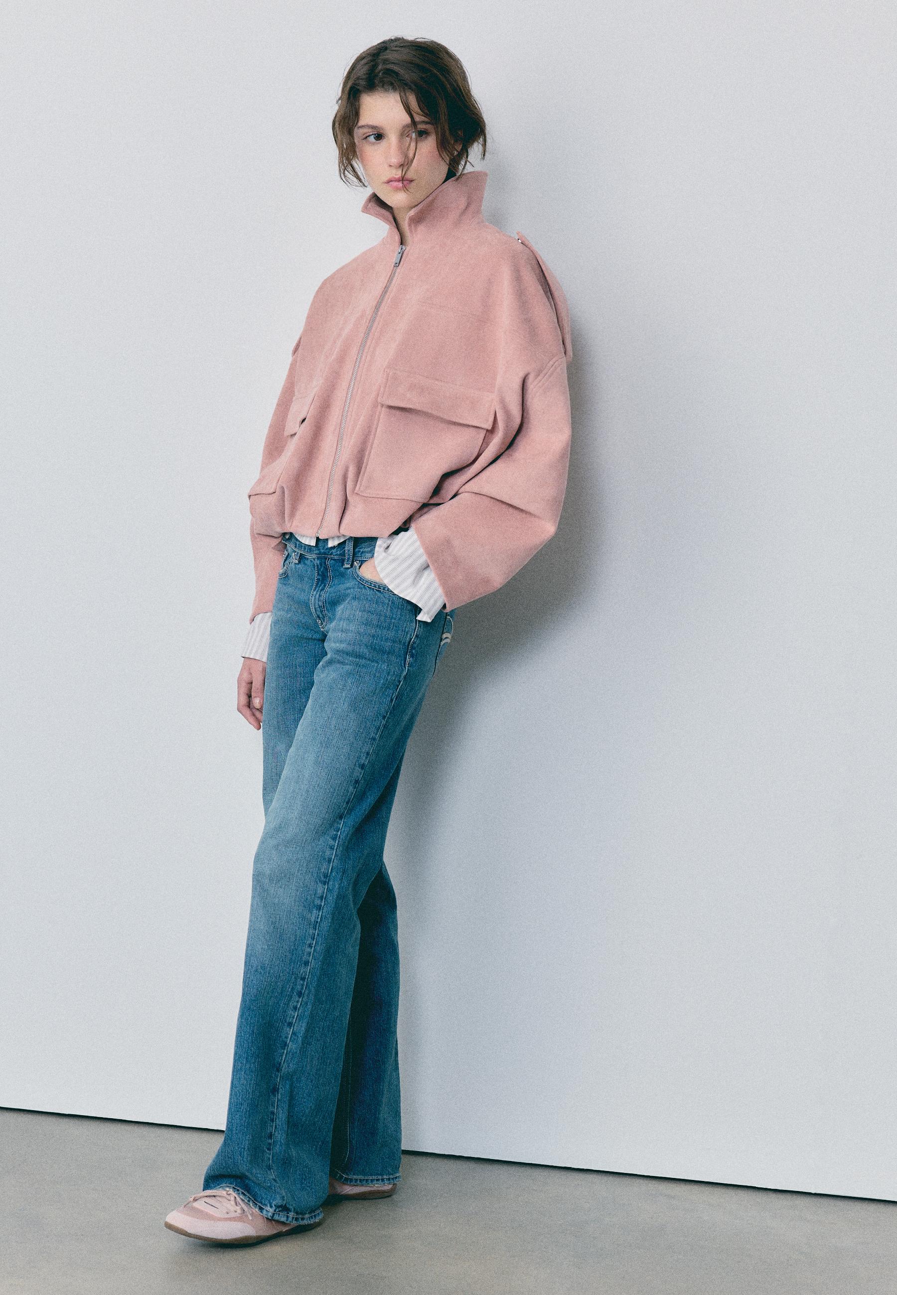 Faux suede bomber jacket - Women's fashion | Stradivarius United