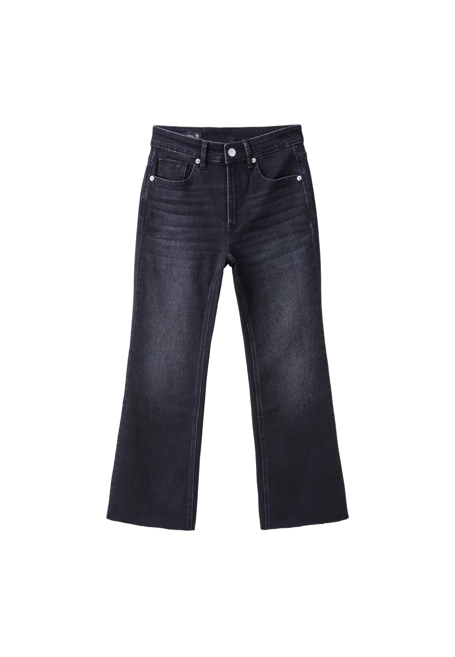 D78 Cropped bell bottom jeans — LIGHT BLEACH