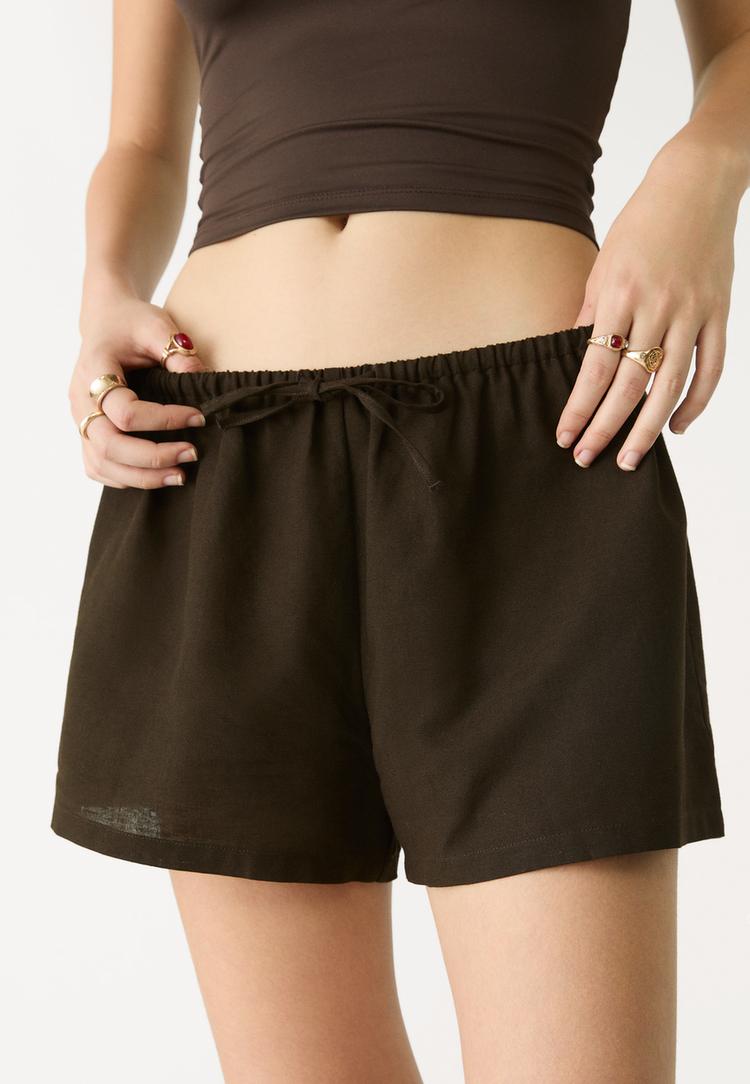 shorts a cordon en lin