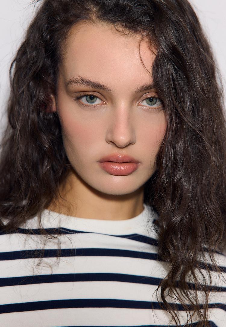 camiseta basica boxy heavy weight rayas