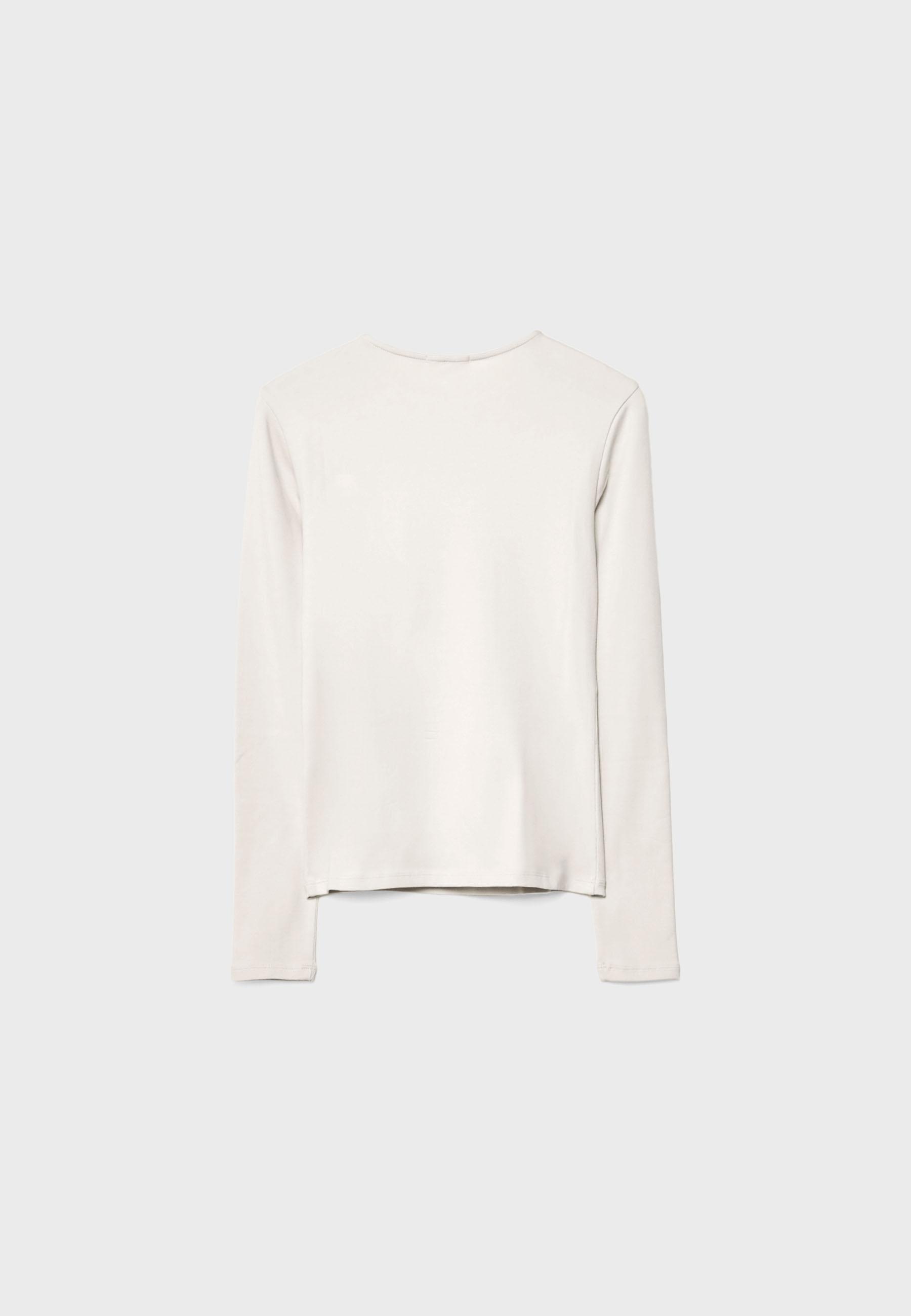 Basic long sleeve T-shirt — Ecru