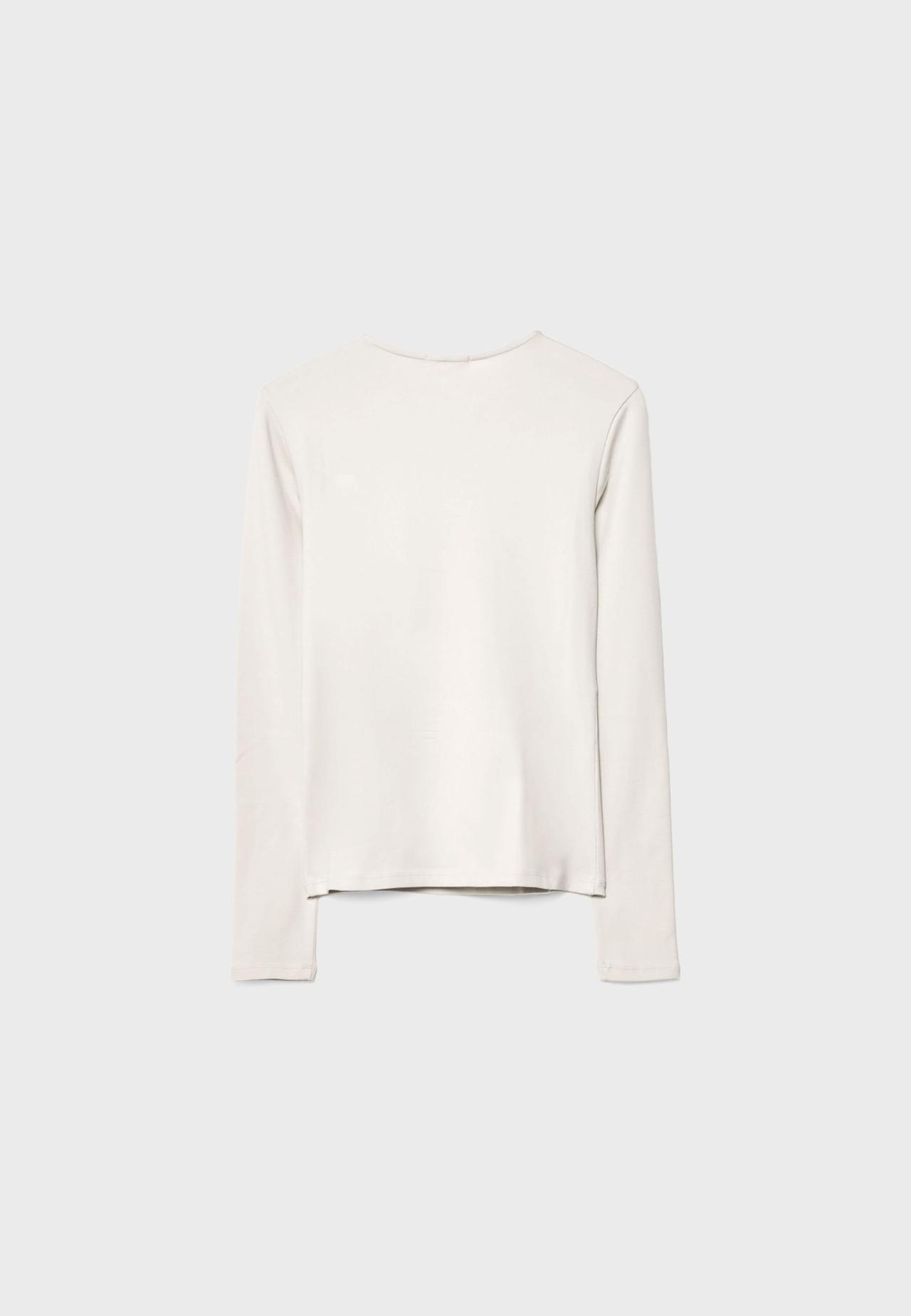 Basic long sleeve T-shirt — Ecru