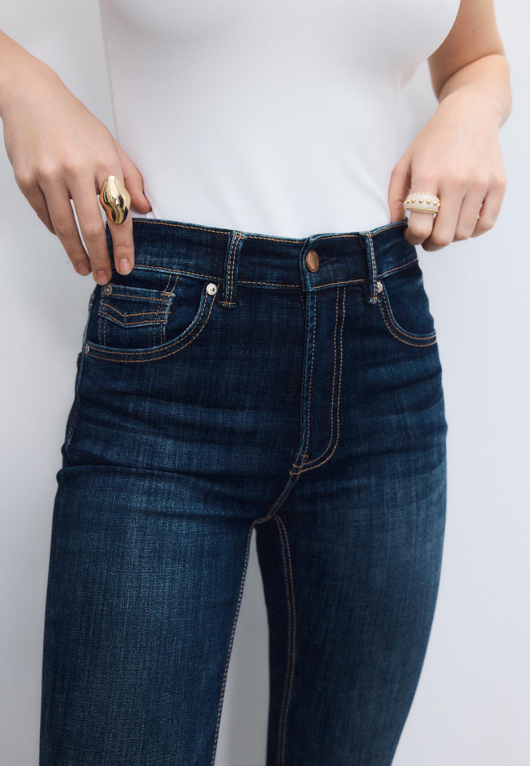 D07 High-waist skinny jeans — OVERDYED BLUE DENIM