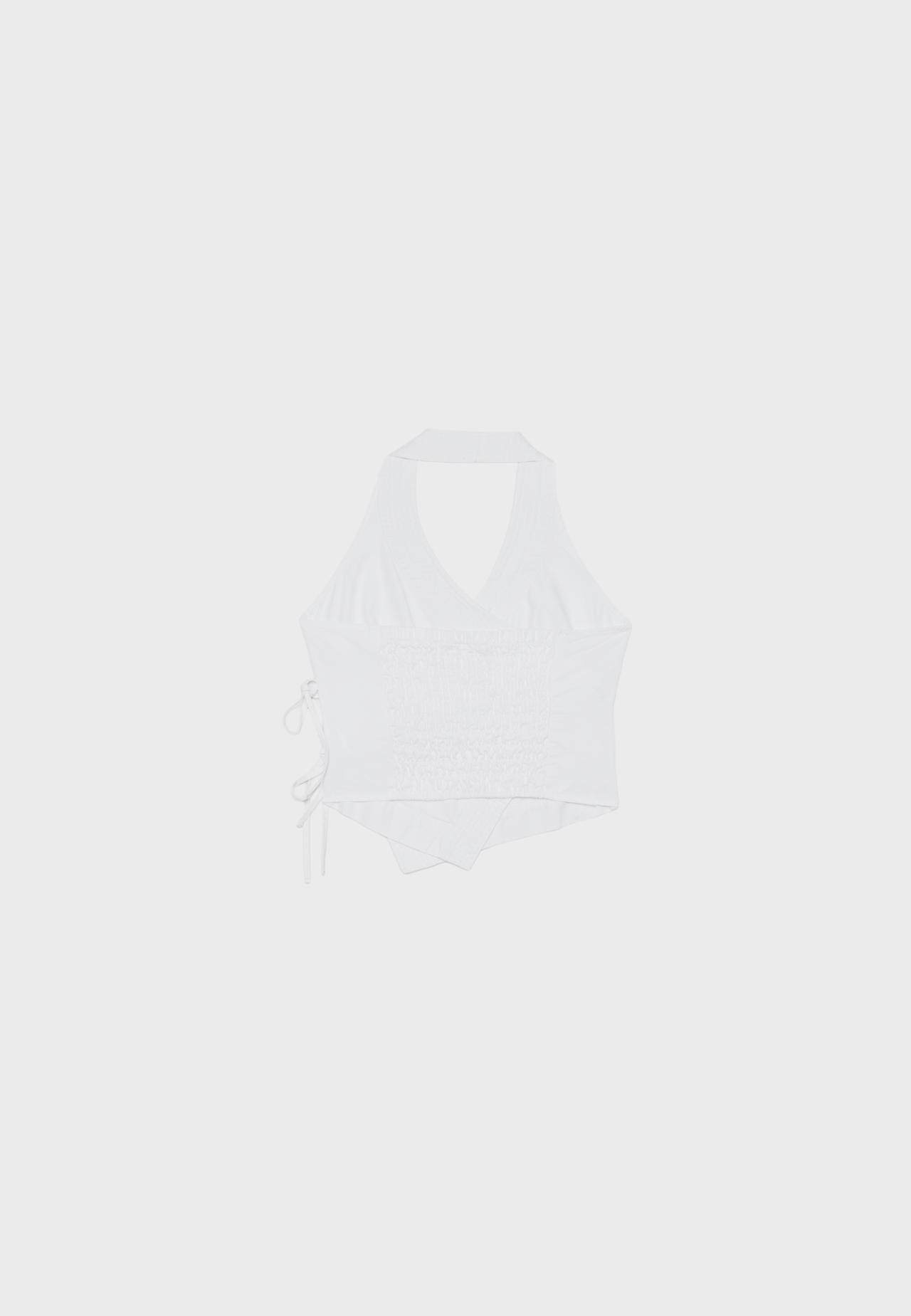 Halter wrap top — Ecru