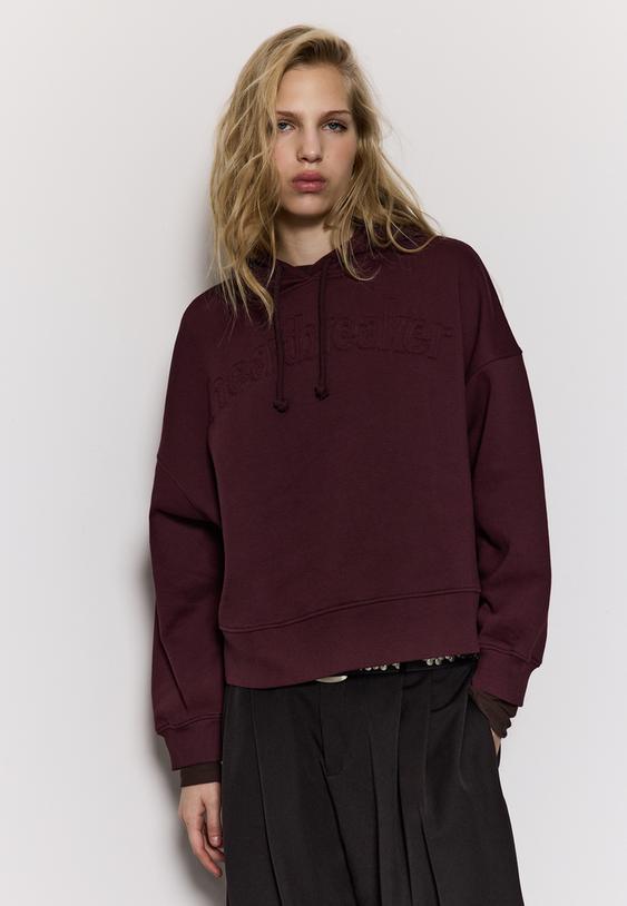 İşlemeli kapüşonlu sweatshirt - Görsel 4