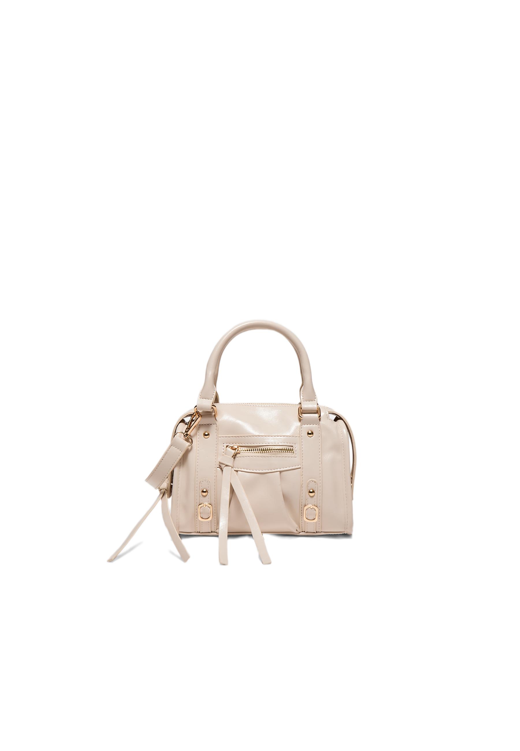 Zipped crossbody bowling bag — Ecru