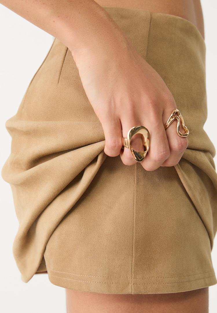 falda pantalon efecto ante
