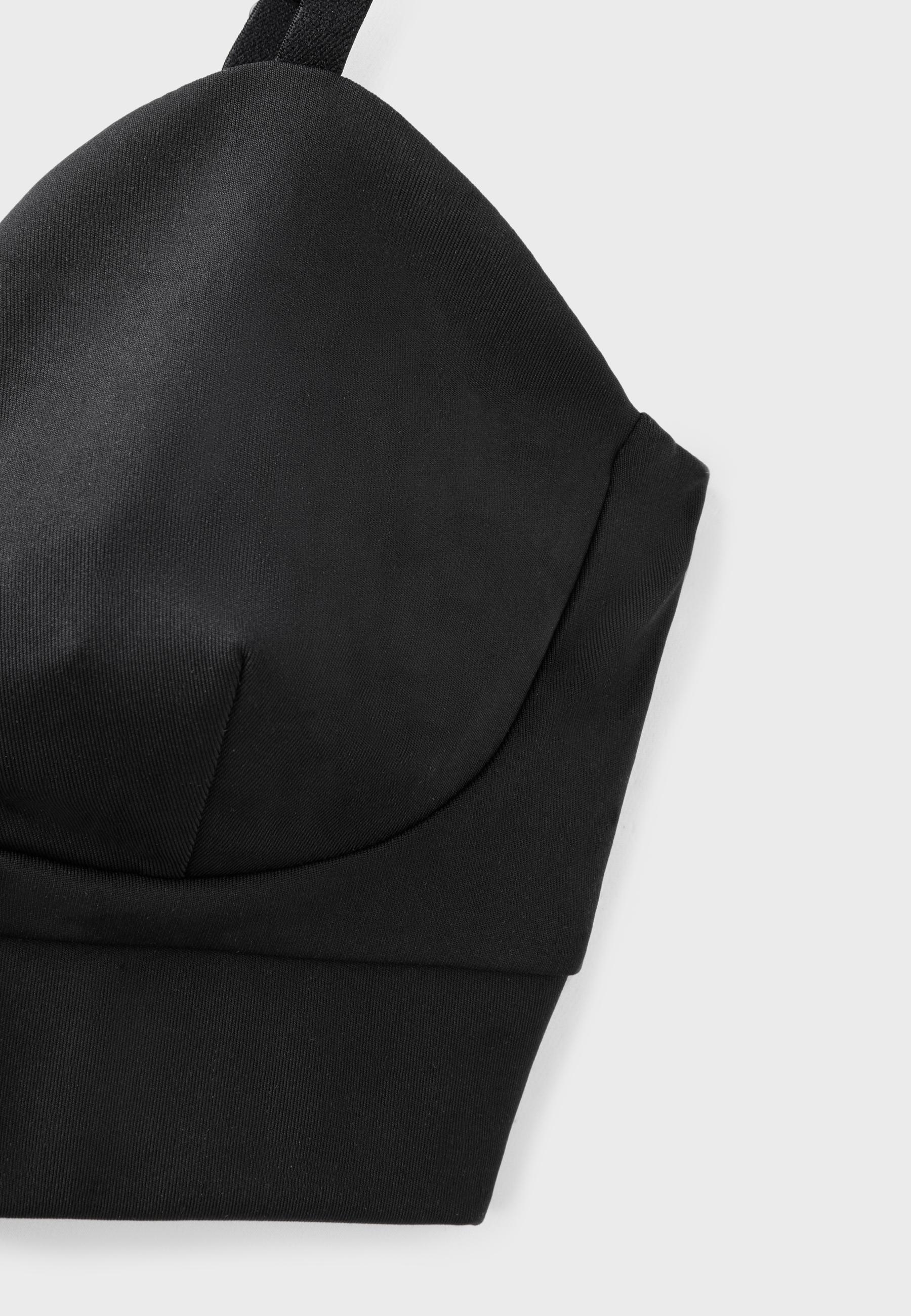 Cropped corset top — Black