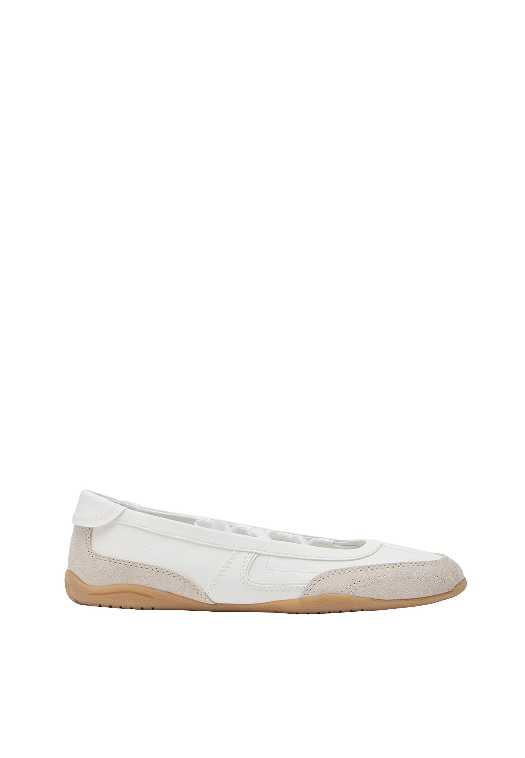 Tie-up sneakerinas — WHITE