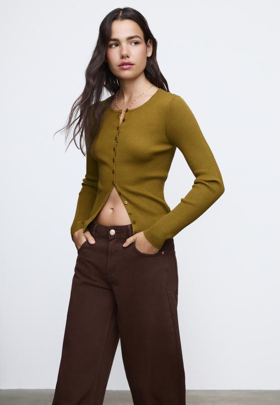 dugmeli fitilli triko ceket