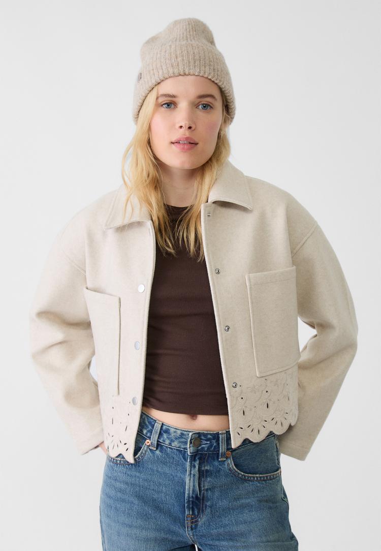 blouson court soft brode