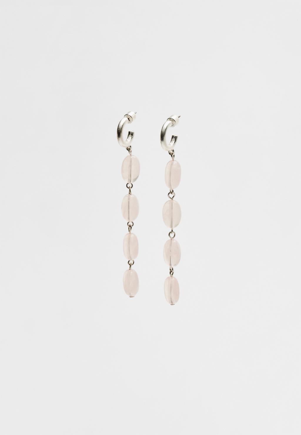 Oval dangle earrings