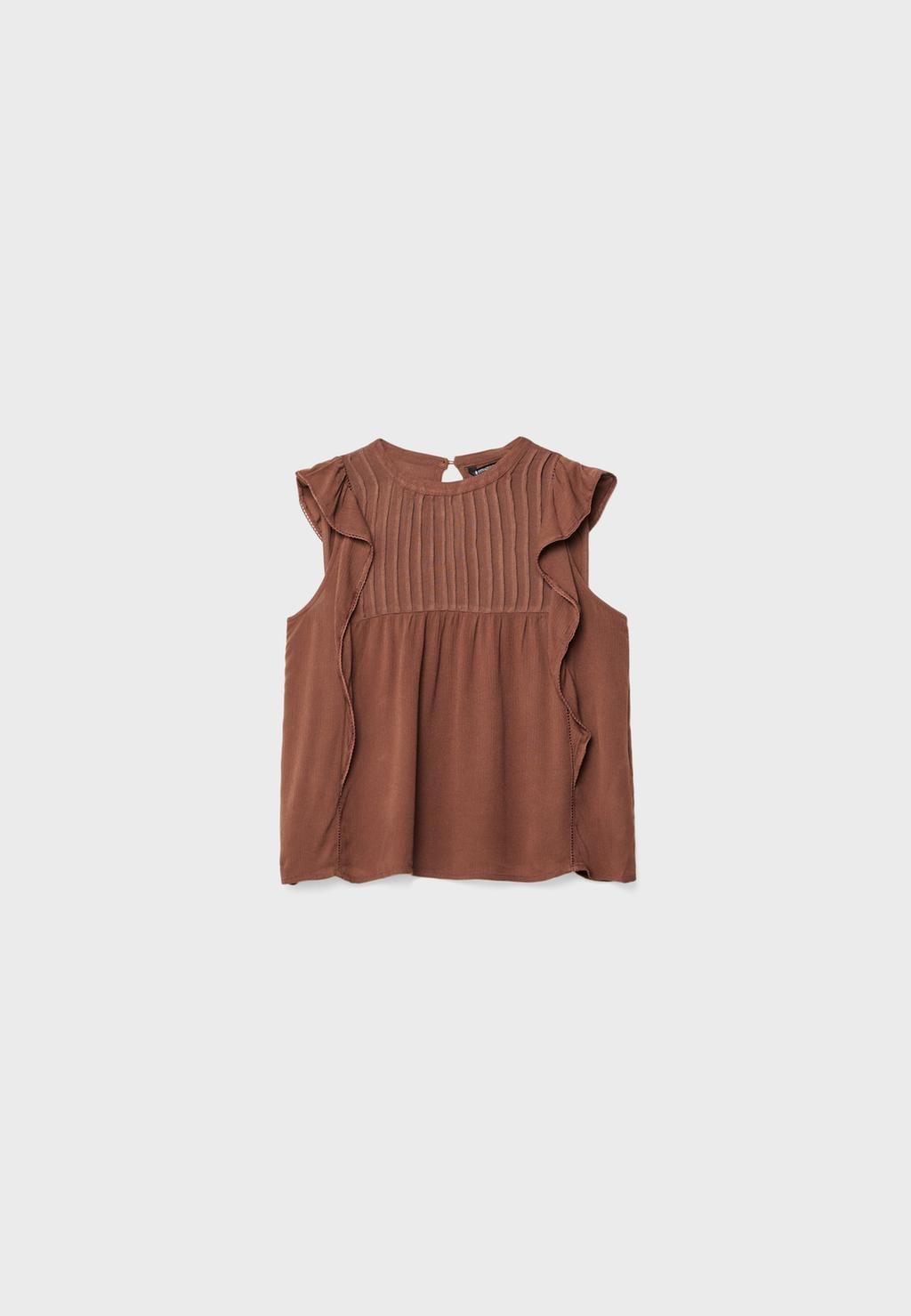 Blouse à volants fluide