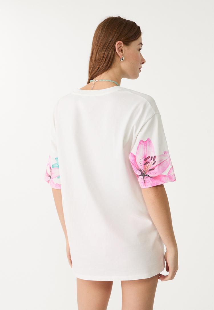 camiseta oversize heavy cotton estampado