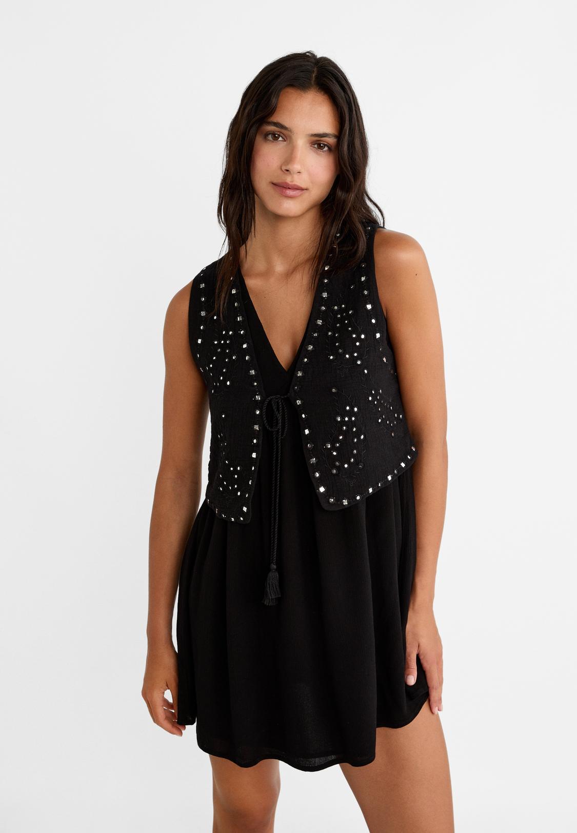 Robe courte avec gilet Mode femme Stradivarius Algérie