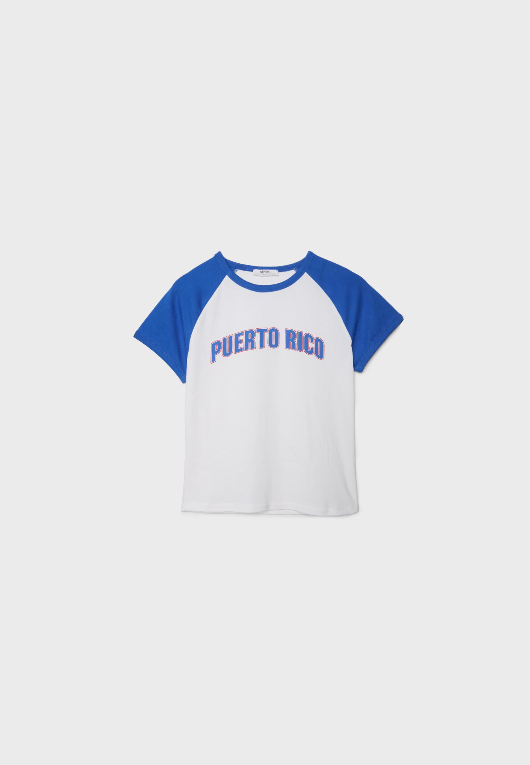 Printed short sleeve T-shirt — Ecru