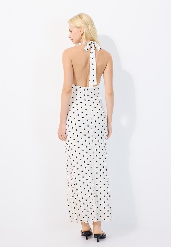 vestito midi halter schiena scoperta