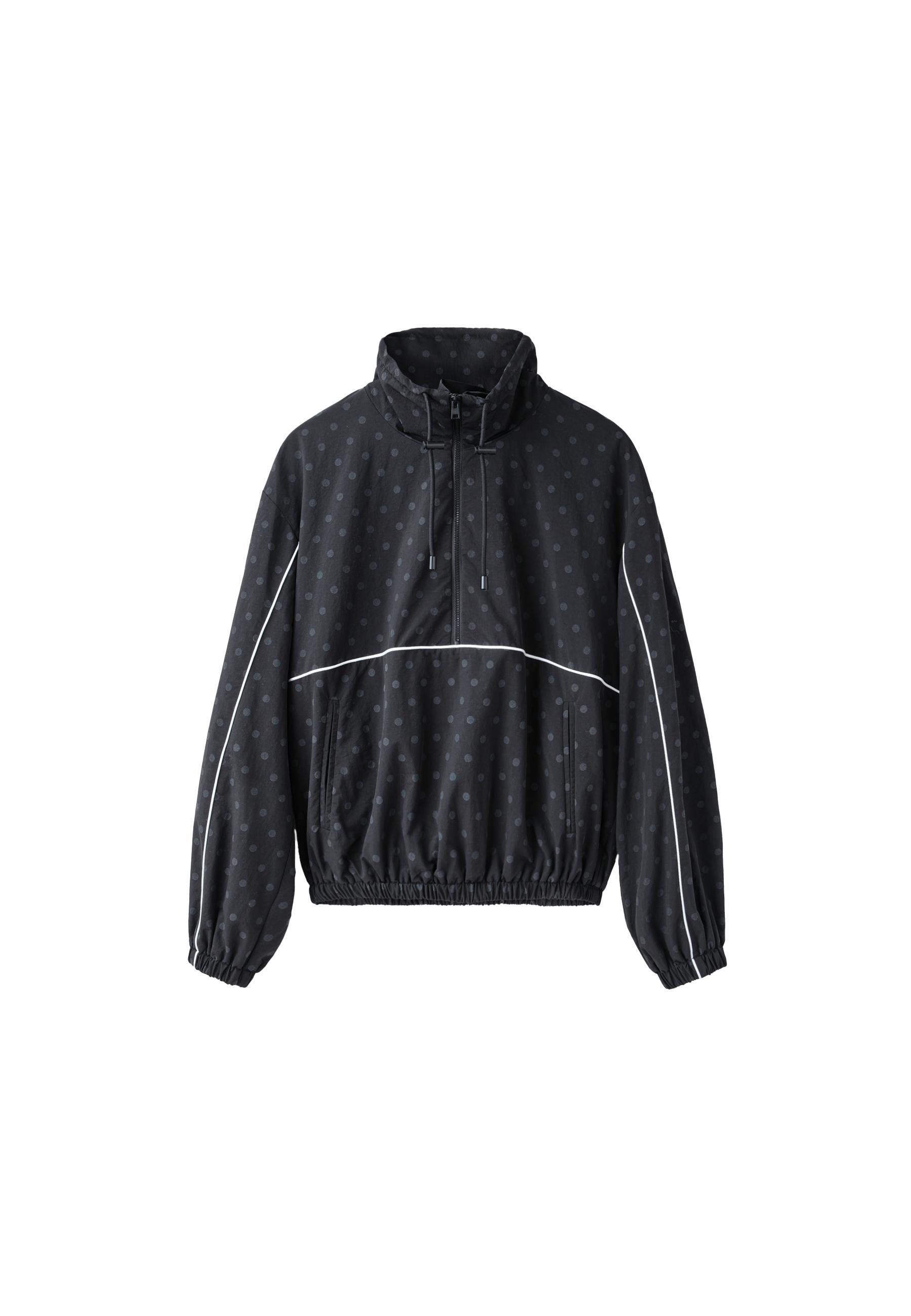 Technical polka dot windbreaker — TRANSPARENT