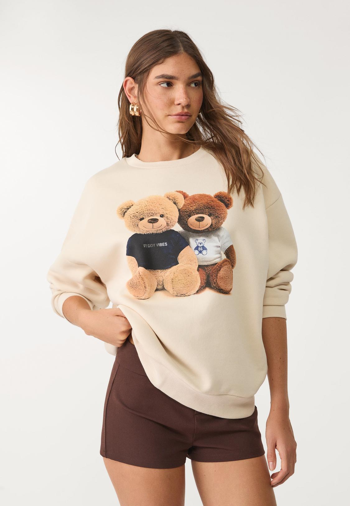 Bear Friends Sudadera Stradivarius Bear Sweatshirt Stradivarius