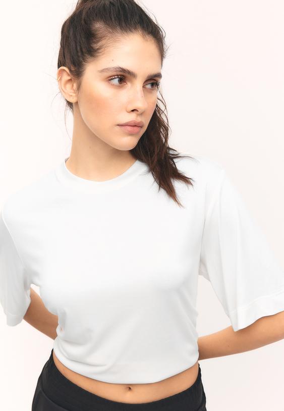 Stradivarius Soft-Touch Oversize Turtleneck Ecru S