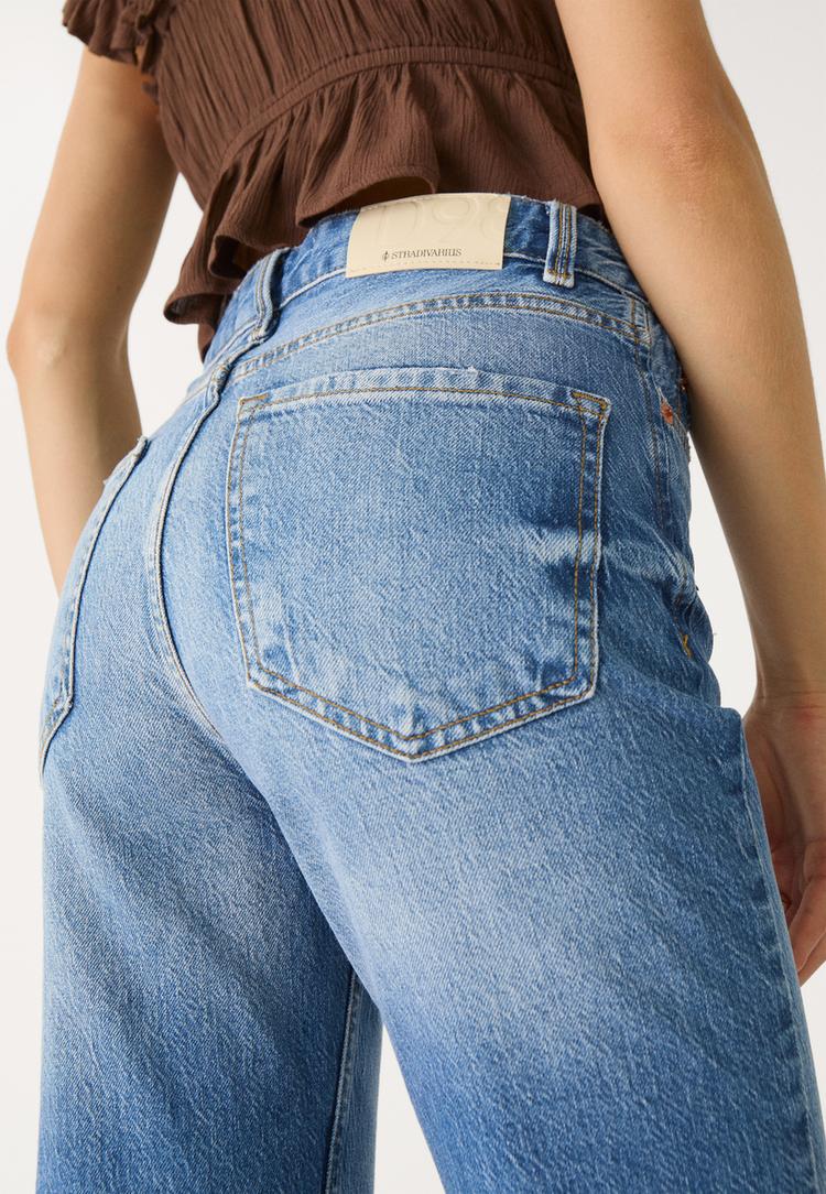 d98 jeans straight efecto vintage