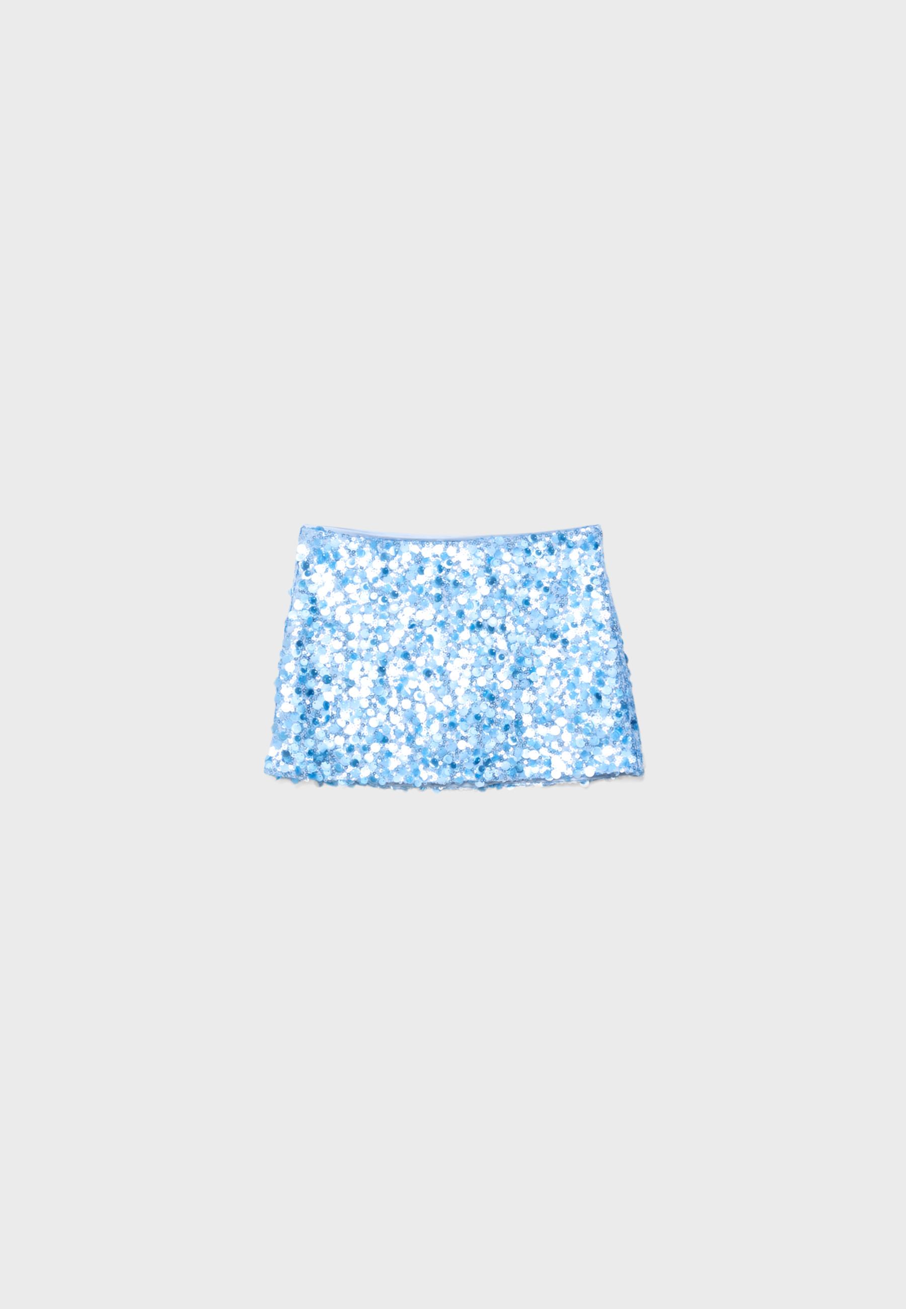 Sequin mini skirt — Blue