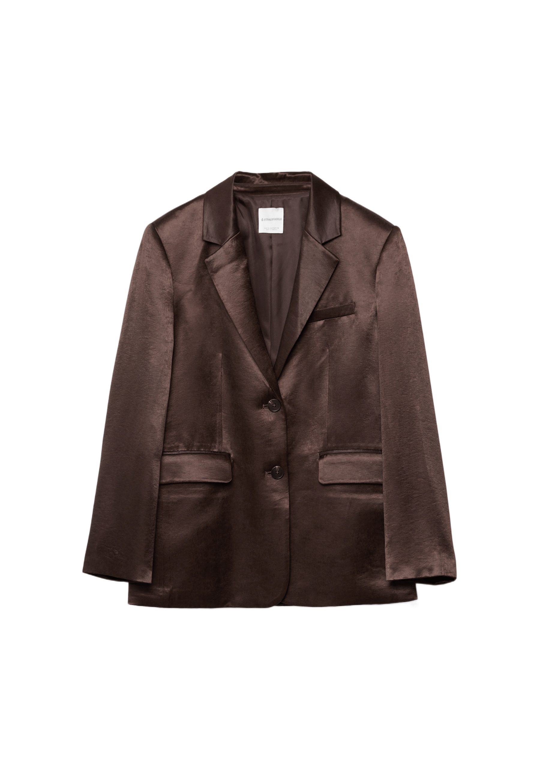 Satin blazer — Brown