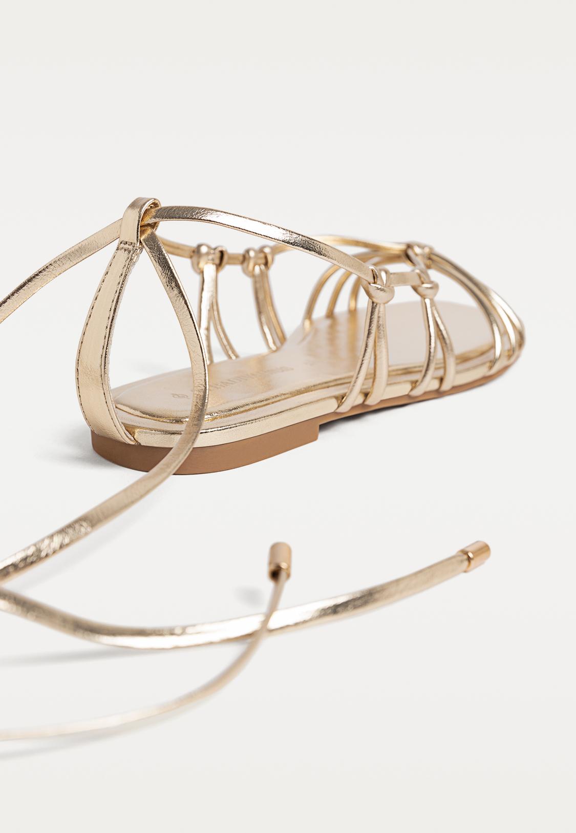 Flat Sandals Sandalias Doradas Planas Sandalias Planas Sandalias