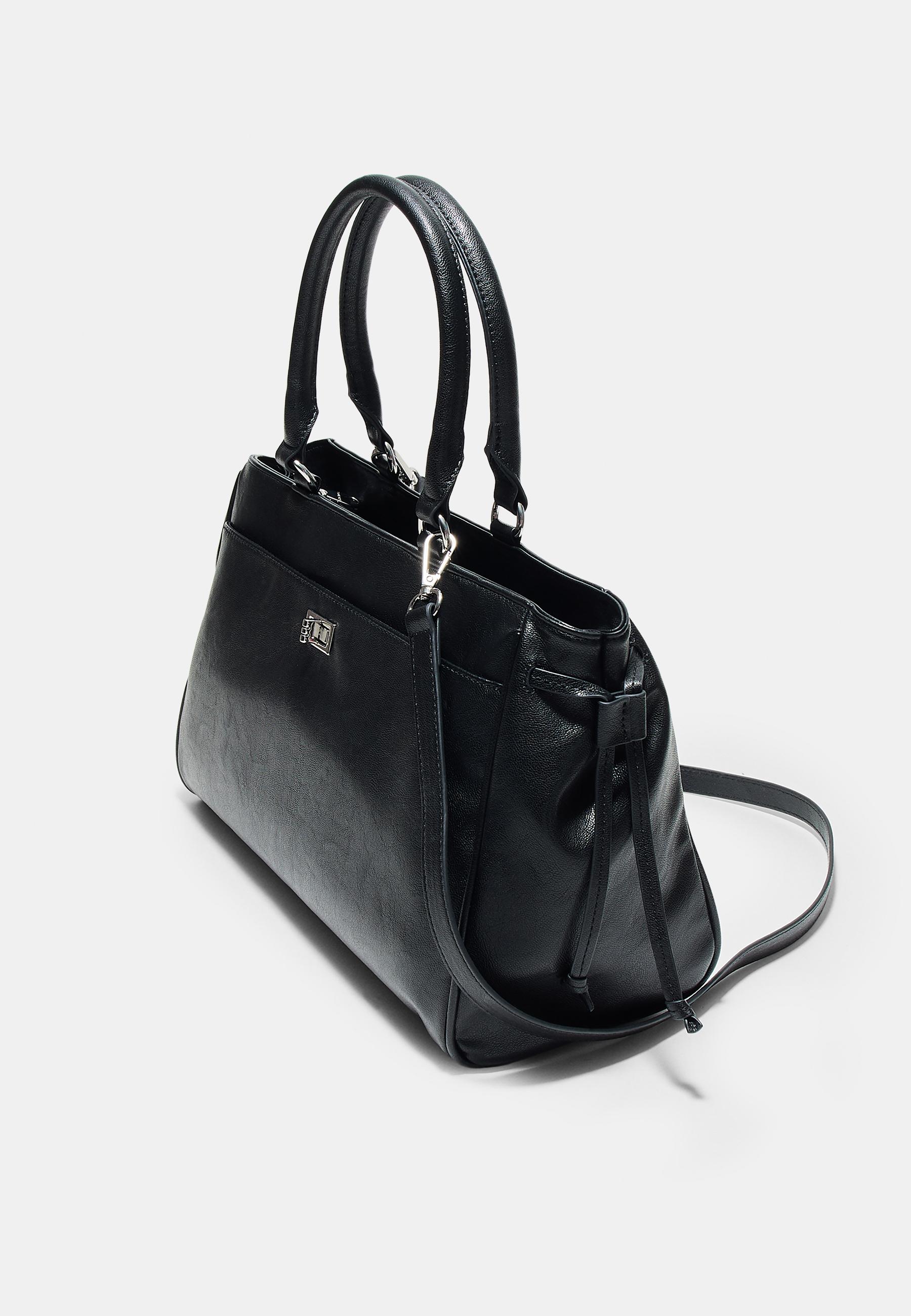 City bag with flap — Black