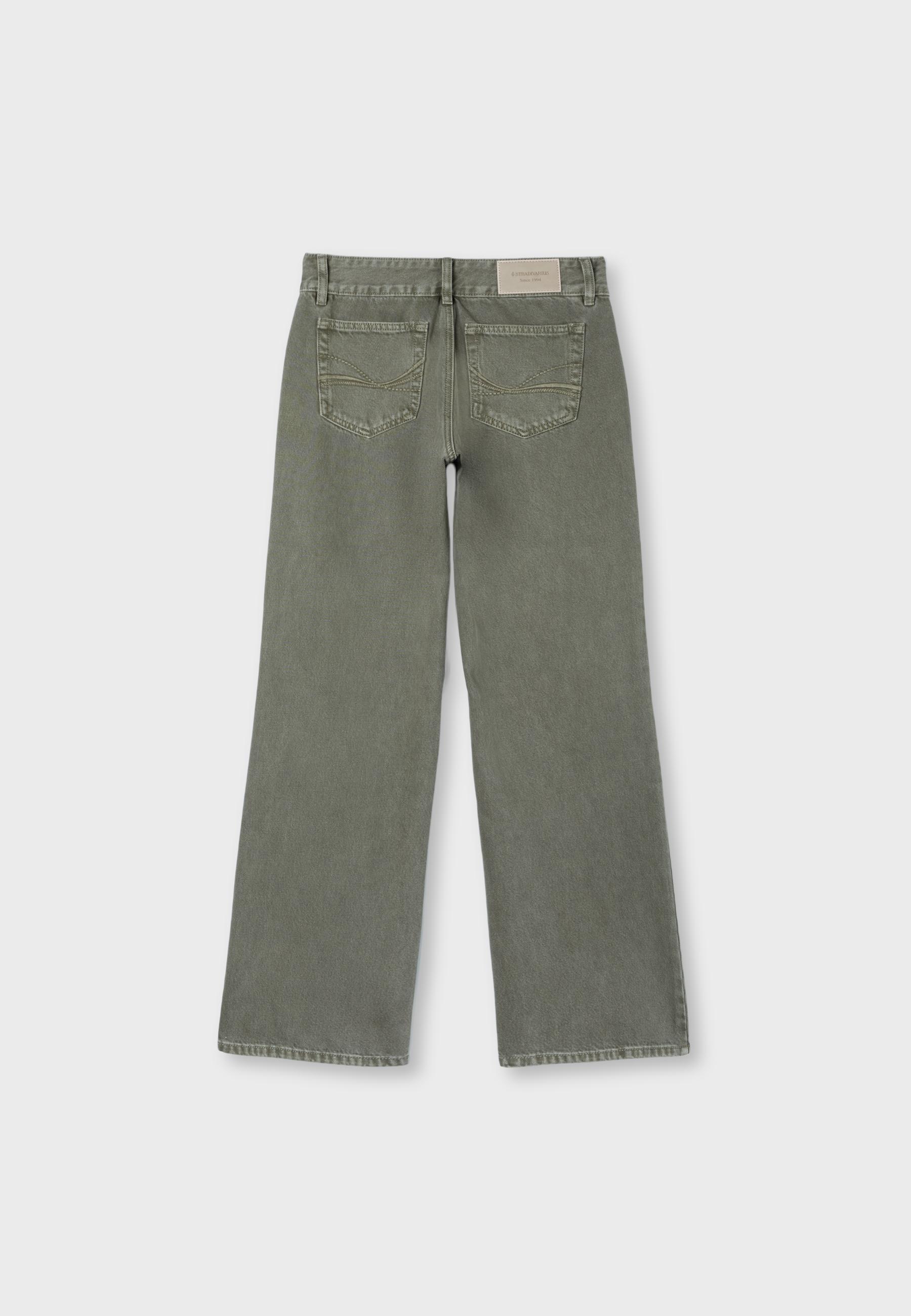 Stradivarius Çekiç askı detaylı düşük bel straight jean