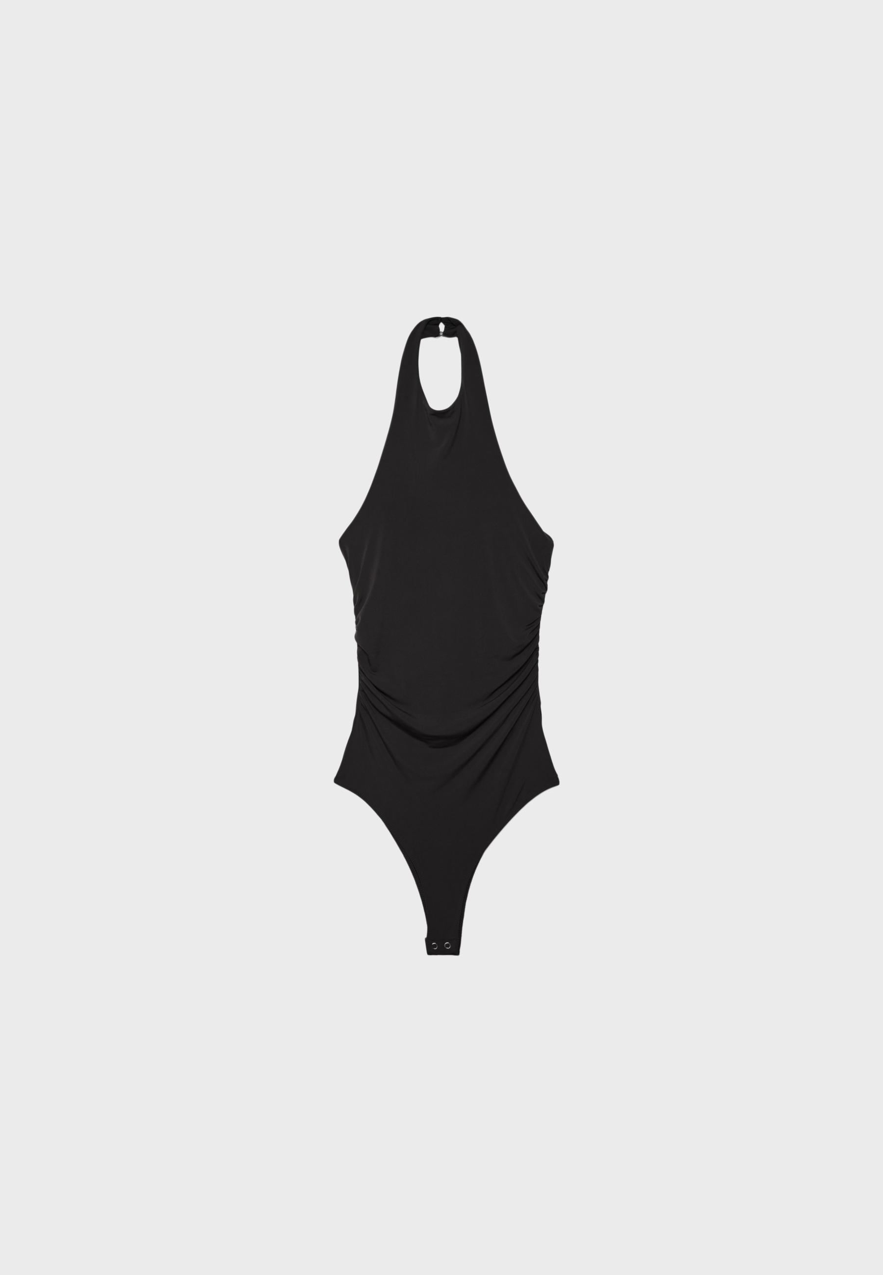 Halterneck bodysuit — Black