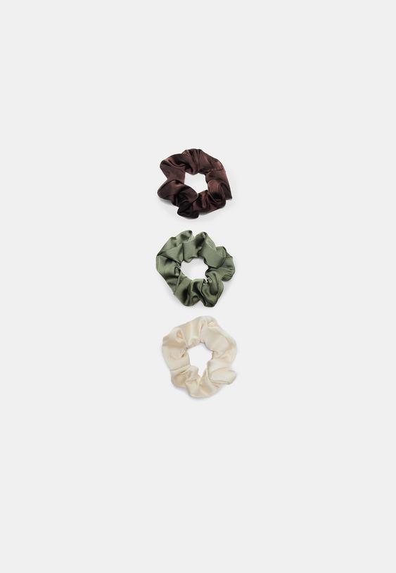 lot de 3 chouchous satines