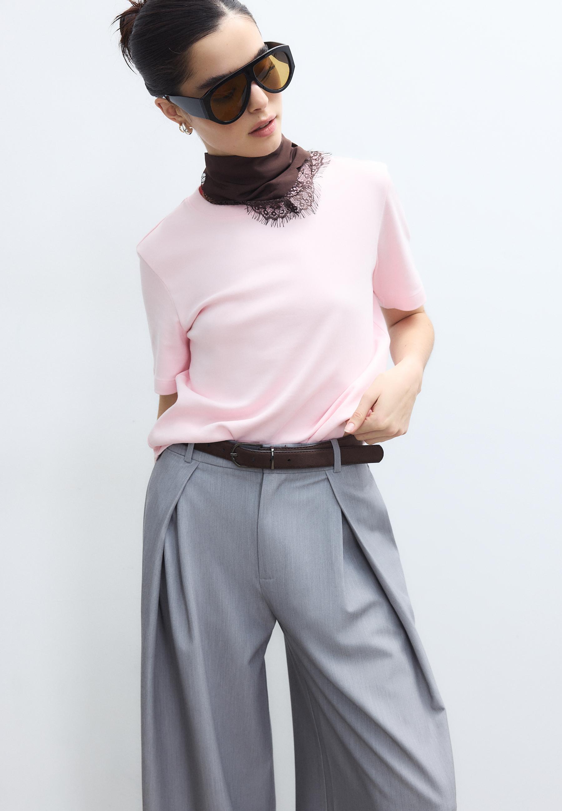 B01 Heavyweight regular fit basic T-shirt — Salmon pink