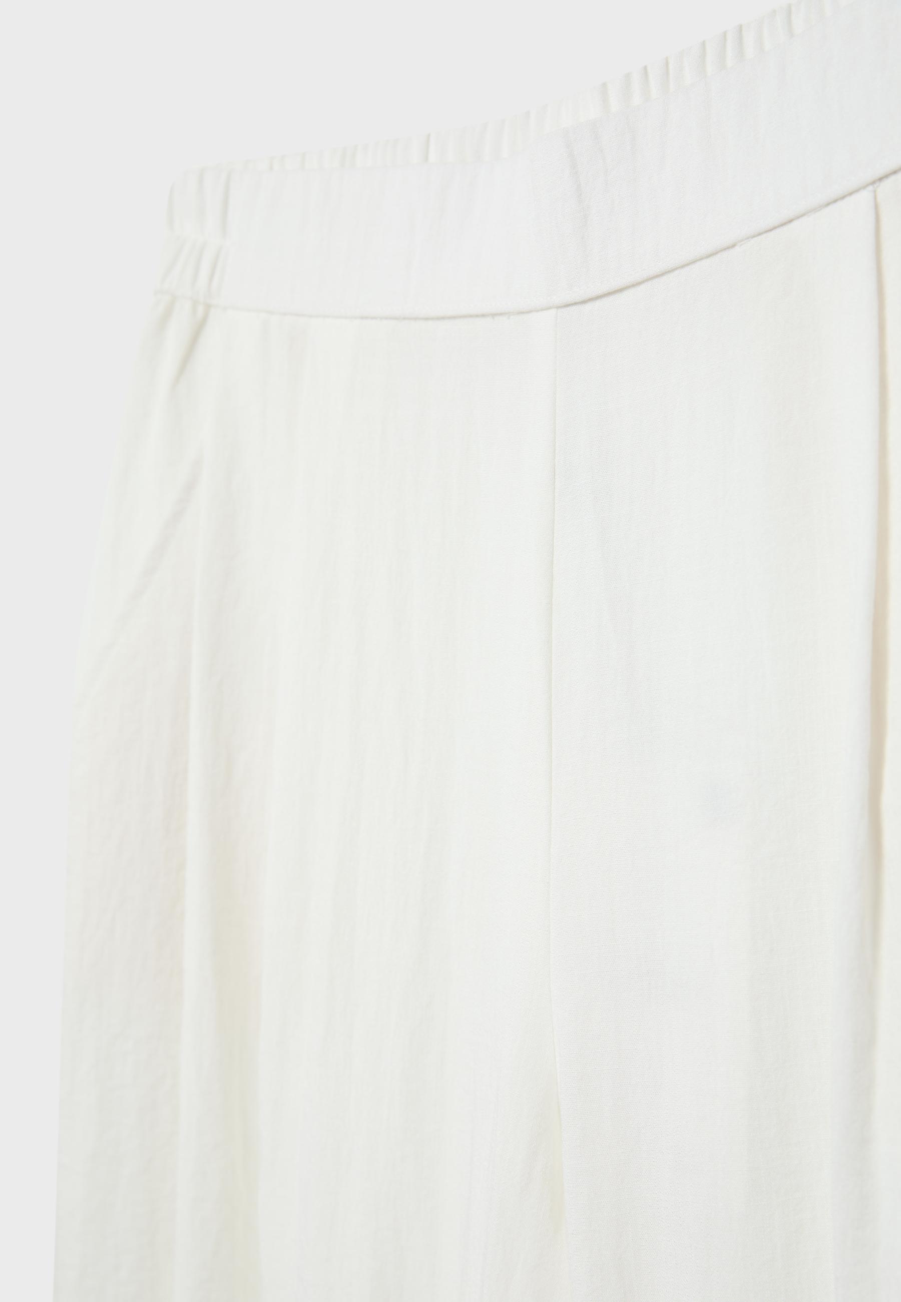 Flowing barrel trousers — Ecru