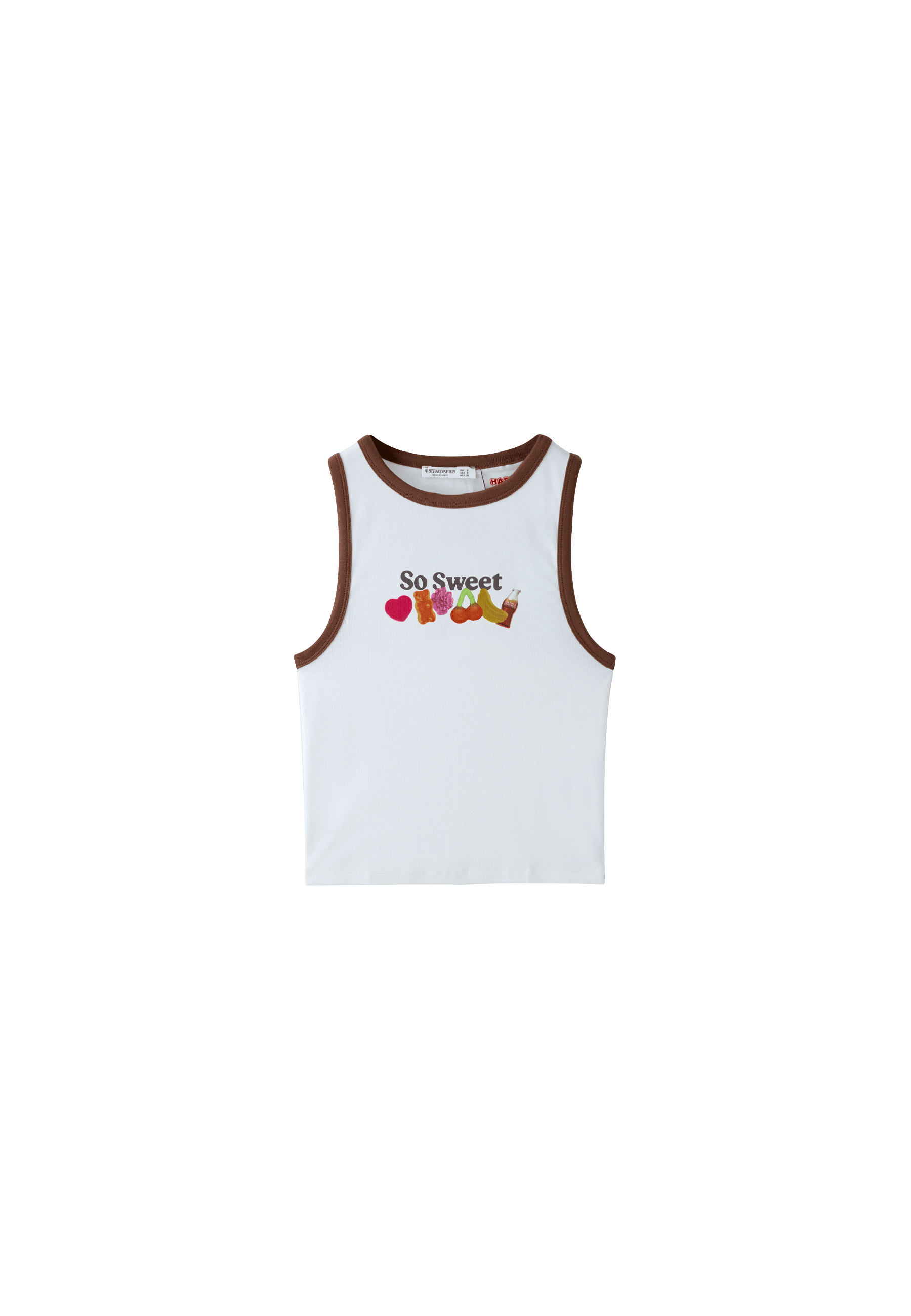 Haribo print racerback T-shirt — Ecru