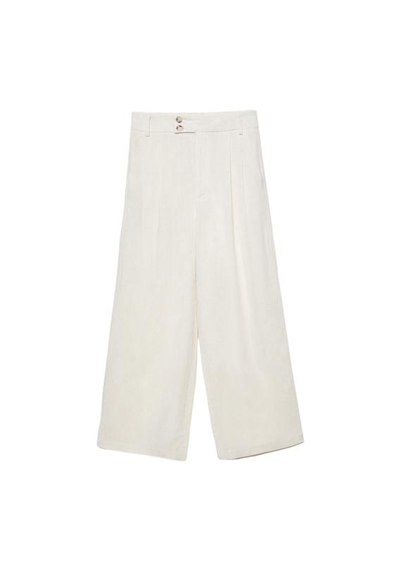 Keten karışımlı culotte pantolon_7