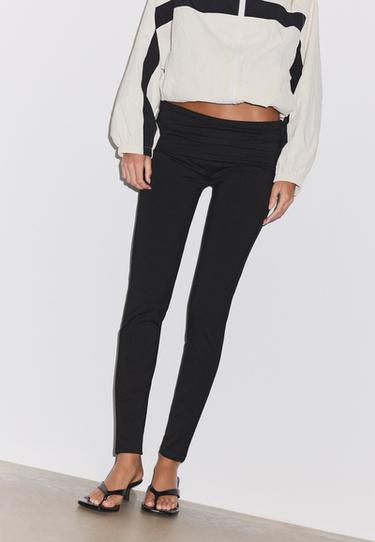 Turn-down waist leggings — Black 3